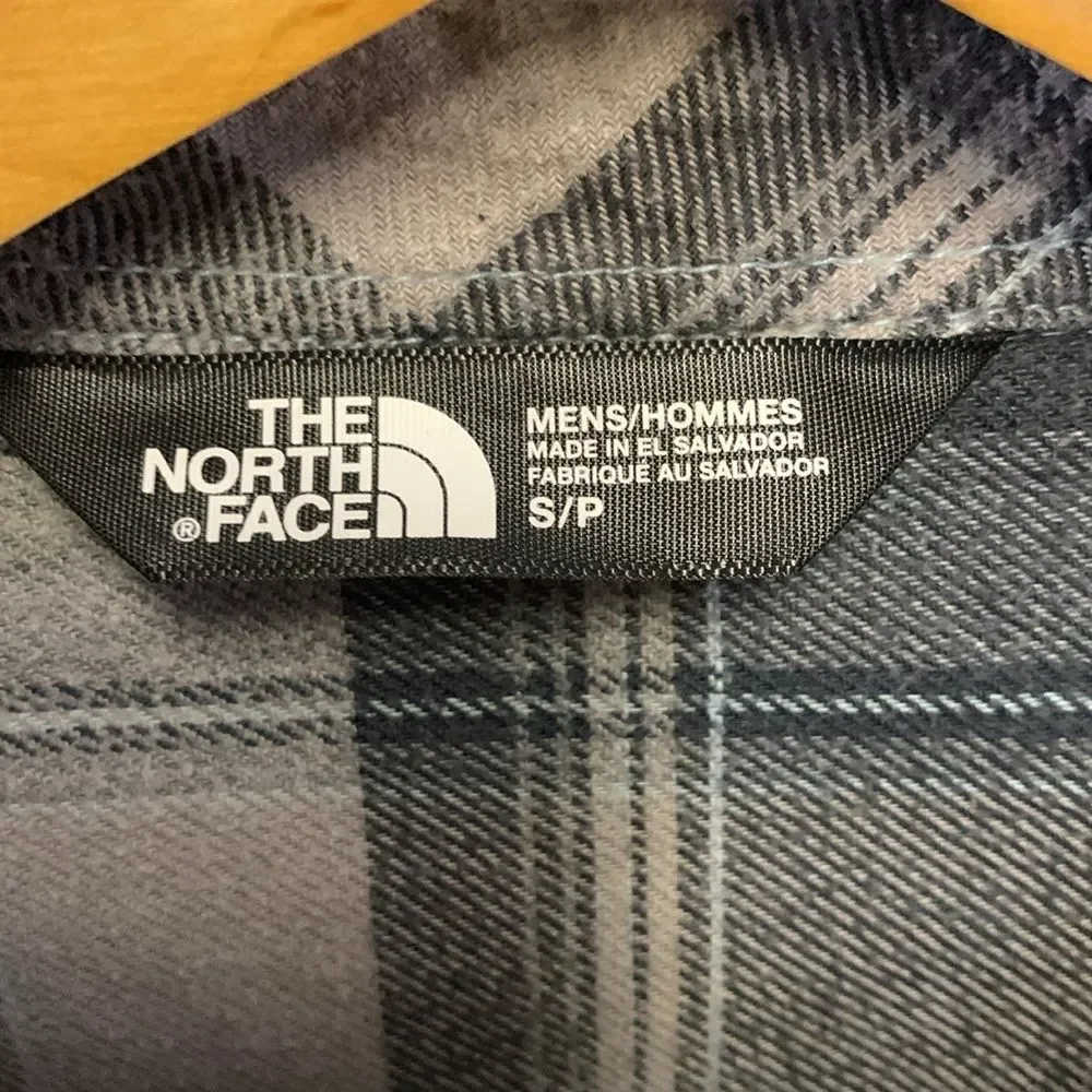 The North Face Men's Gray Tartan Plaid LS Button-Up Classic Flannel Shirt Sz S